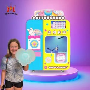 Full Automatic Paper Straw Sugar Making Cotton Candy Robot Machine Commercial Vertical Flower Sugar Cotton Candy Vending Machine - Guangzhou Microcolor Intelligent Technology Co., Ltd. - China