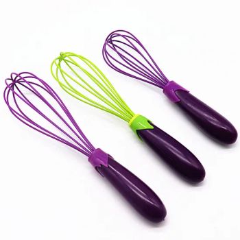 Creative Silicone Coating Egg Whisk Beater with Eggplant Shape Handle - Yangjiang Eversun Industry & Trade Co., Ltd. - China