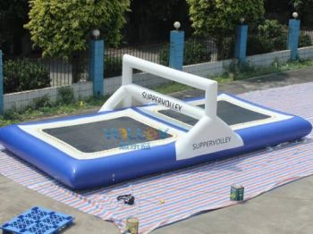 Inflatable Floating Water Volleyball Court Trampoline Playround - GUANGZHOU YOLLOY OUTDOOR PRODUCT CO.,LIMITED - China
