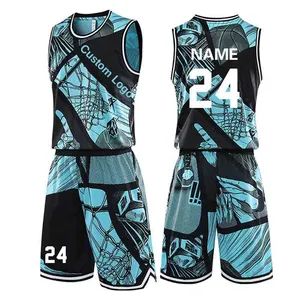 Custom Patterned Basketball Shirt OEM Full Sublimated Basketball Wear - Shenzhen Shengda Garment Co., Ltd - China