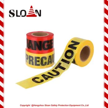 Red Hazard Warning Tape Non Adhesive PE in Barricade Tape Danger Caution - Hangzhou Sloan Safety Product Co., Ltd - China