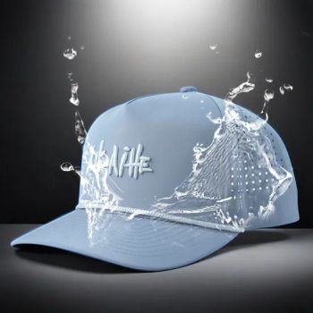 Breathable Waterproof Sport Performance Mesh Polyester Laser Cut Hole Perforated Golf Hat Custom Embroidery Trucker Hats - Baoding Yukaihe Clothing Import & Export Co., Ltd. - China