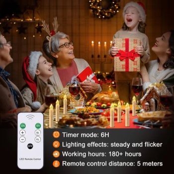 Flameless Candles with Remote Clip on Candle Color Ivory Origin China Style Modern Trademark Qiao Theme Christmas Material - NINGBO GENERAL UNION CO.,LTD. - China