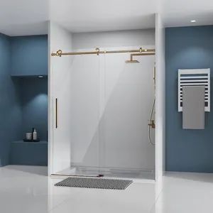 Corner Straight Square Shower Doors Shower Enclosure Frameless Stainless Steel Frame - Hangzhou Kaifeng Sanitary Ware Co., Ltd. - China