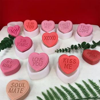 Valentine's Day Gift DIY Handmade Craft Heart Shape Silicone Candle Molds for Wedding Anniversary Candle Making Moulds - Hebei Guanlian New Material Co. , Ltd. - China