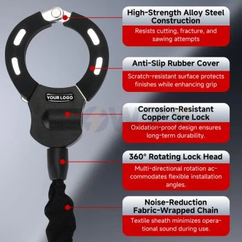 Heavy Duty Cut Resistant Bicycle Lock with Key Security Feature - Xiyi Electric Group Co., Ltd - China