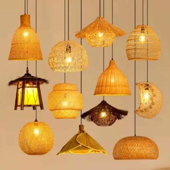 Bamboo Woven Lanterns/Bamboo Woven Lighting Fixtures/Chinese Lanterns/Creative Bamboo Woven Pendant Lights/Restaurant Bamboo Art Lanterns/Bamboo Woven Lampshade - Shuifu Huiyang Agricultural Technology Co., Ltd. - China