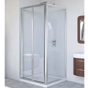 Bathroom Accessories Glass Sliding Door Hardware Simple Rectangular Shower Enclosure - ZHEJIANG SUEZ SANITARY WARE CO., LTD. - China