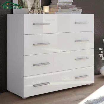 Hot Sale White Gloss Home Furniture Storage 8 Drawer Plastic Chest of Drawers - Foshan Homefeel Furniture Co., Ltd. - China