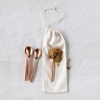 Copper Spoons, 8 Inch Size 8 Inch Weight 50 gm Material Copper Spoon Shape Round Microwave Safe Yes Finish Type - Bbroz Corp - India