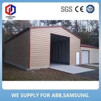 Modern Design Prefabricated Steel Structure Gable Frame Prefab Car Garage Building Modular Carport Construction Prefab Home - Shandong Tianxiang Steel Structure Construction Co., Ltd. - China