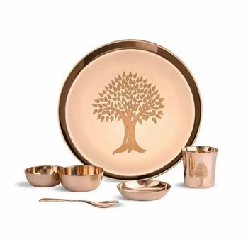 Brass pooja thali & Plates, For corporet gift items Size 12 Inch Usage/Application corporet gift - R D Handicraft - India