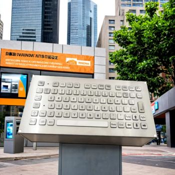 Self-Service Kiosks Waterproof Durable IP65 Stainless Steel Keyboard with Trackball - DongGuan Deshipu Metal Products Co., Ltd. - China