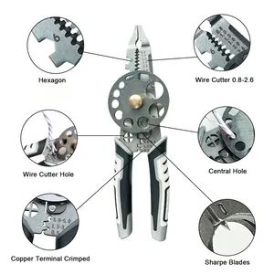 Multi-Function Wire Stripping Pliers with Rotary Dial Cable Cutter Hand Stripper Tool - Yiwu Greatcity Tools Co., Ltd - China
