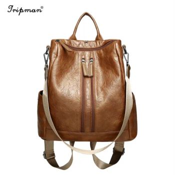 New Designer Girls Leather Backpack Waterproof Shoulder Bag Casual Daypack - Cathylin Group Llimited - China