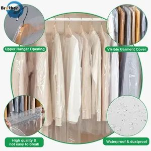 Hot Sell Clear LDPE Plastic Garment Cover Bags for Dry Cleaners & Wedding Dress Covers, No Gusset, on Roll - Weifang Brother Packing Co., Ltd. - China