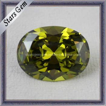 Loose Stone Peridot Gemstone Jewelry Cubic Zirconia Beads Size 6*8mm Shape Oval Quality AA Grade High Color Olive Model NO. - Guangxi Wuzhou Starsgem Co., Limited - China