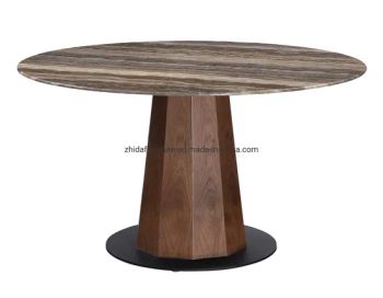 Modern Design Furniture Marble Top Home Dining Table Color White Origin China Rotary Fixed Condition New Folded - Guangdong Zhida Furnishings Industrial Co., Ltd. - China