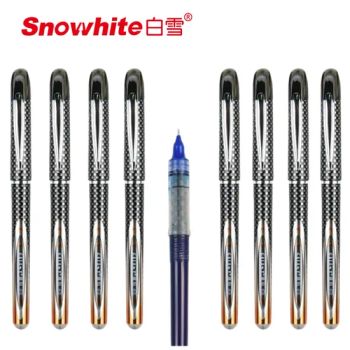 School Supplies Snowhite Refillable Stick Roller Ball Pens Liquid Ink, Bold Point, Red Ink, 12CT Box - Qingdao Changlong Stationery Co., Ltd. - China