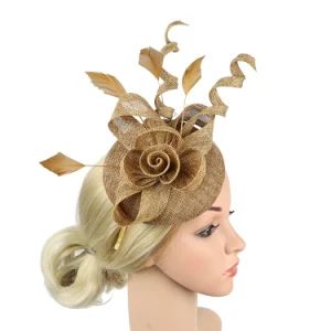 Flower Wedding Party Headwear Mesh Ribbon Fascinator Hats Women Girls - Shinningpc Industrial Co., Ltd. - China