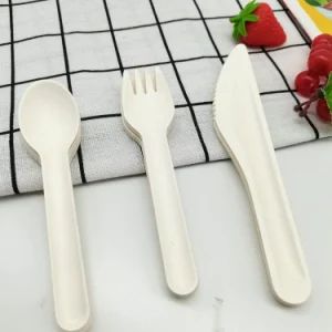 100% Compostable Biodegradable Disposable Tableware Bagasse Sugarcane Dinner Set - Anhui Taicheng Paper & Plastic Technology Co., Ltd. - China