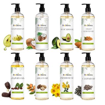 Custom Private Label Bulk Carrier Oils Organic Pure Avocado Almond Jojoba Morocco Argan Oil for Face Skin Hair - Ji'an Borui Spice Oil Co., Ltd. - China