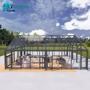 Customization Soundproof Sunrooms 4 Season Green Houses Agriculture Glass House Outdoor - Foshan Liming Building Materials Co., Ltd. - China