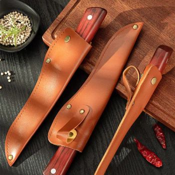 11 Inch Sharp Boning Knife with Leather Holster and Wood Grain Finish - Wenzhou Cathylin International Trade Co., Ltd. - China