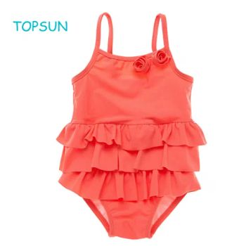 OEM/ODM Baby Girls Kids One Piece Sweet Infant Garments Swimwear with Shoulder-Straps Product - XIAMEN TOPSUN APPAREL CO., LTD. - China