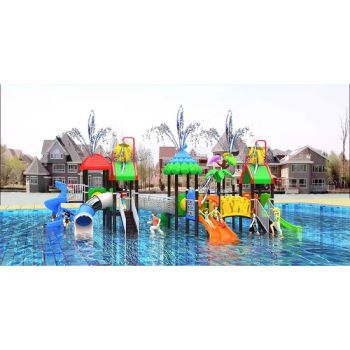 Hot Selling Commercial Children Plastic Double Slide Swimming Pool Amusement Park Kids Water Park Playground - Zhejiang Qiren Amusement Equipment Co., Ltd - China