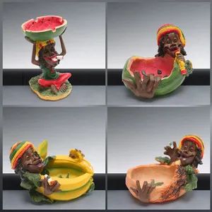 Hot Selling Exotic Smoke Cigar Ashtray Jamaican Portable Pocket Resin Ashtray - Yiwu Sake Trading Co., Ltd - China