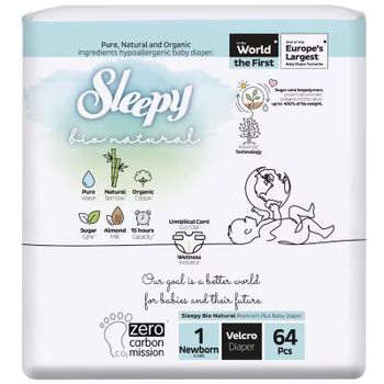 Sleepy Bio Natural Premium Plus Baby Diapers Hypoallergenic Yes Breathability High Leg Cuff Design Soft Absorbency Ultra-absorbent - KAFAIN CONSULTANCY LTD - United Kingdom