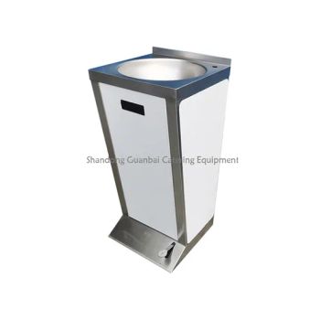Commercial Stainless Steel Hand Free Foot Operated Pedestal Hand Sink for Bathroom Basin and Sink Knee Operated - Shandong Guanbai Catering Equipment Co., Ltd. - China