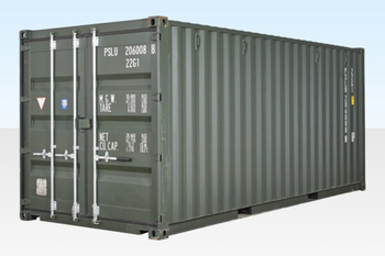 20Ft One Trip Shipping Container New Dark Green ISO Cargo Storage Container - senesie mfg llc - United States