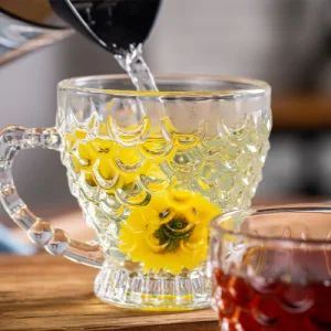 210ml 7.1oz Wholesale Unique Custom Glass Coffee Tea Cups Set with Saucers - XIAMEN SHUNSTONE HOMEWARE CO., LTD. - China