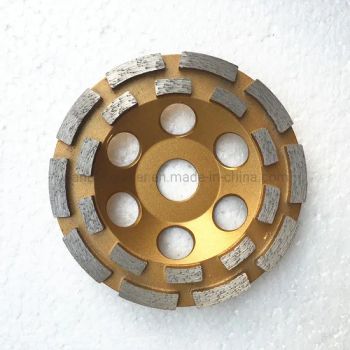 4-7 Inch Double Row Diamond Cup Grinding Wheels for Concrete Kind Diamond Wheel Bonding Agent Metal Trademark OEM and - Wuhan Wanbang Laser Diamond Tools Co., Ltd. - China