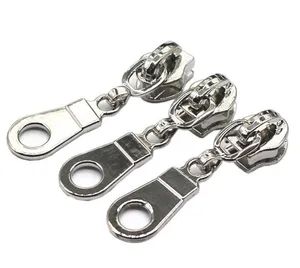 Silver Pulls for Nylon Coil Zippers Shiny Silver Zipper Sliders for Luggages Purses Bags Bulk - Ningbo Lemo Textile Co., Ltd. - China
