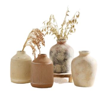 Nordic Style Porcelain Ceramic Vases for Home Decor Shape Round Origin China Trademark no Pattern Floral Model NO. CV28 Style - Xiamen Athome Household Products Co., Ltd. - China