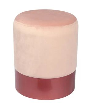 Knobby Round Pink Ottoman Velvet Stool with Gold Metal Base Pouf - FUZHOU KNOBBY IMPORT AND EXPORT CO., LTD. - China