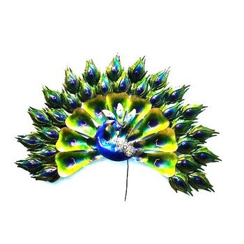 Galvanised Iron Interior Wall Decoration Peacock Design Peacock Brand Kavya Enterprises Material Galvanised Iron Mounted Type Wall - Kavya Enterprises - India
