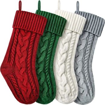 4PCS Packed Knit Christmas Stockings Xmas Hanging Stockings for Family Christmas Decorations - Ningbo Great Industry Co., Ltd. - China