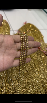 Golden Brass Ball Chains, Size: 1Mm To 4Mm Color Golden Material Brass Size 1MM TO 4MM Packet Weight 2.800 (4MM) Packaging Type 100 meter - Pratik Sales - India