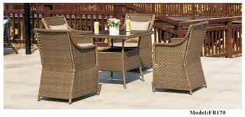 Modern Design Dining Table and Chair Set Patio Furniture Garden Wicker Chair Outdoor Rattan Chairs Restaurant Large Armchairs - Hong Kong Spleg Co., Ltd. - China