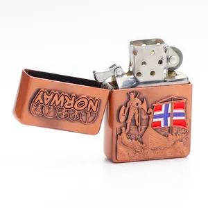 Custom Luxury Souvenirs Metal Lighter Windproof Cigar Cigarette Oil Kerosene Lighters - Zhongshan Saiya Souvenirs & Gifts Manufacturer - China