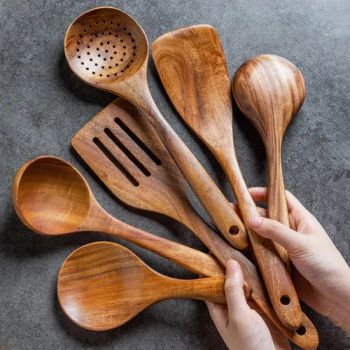 Hot Selling Convenient Kitchen Tool Fork and Spoon Set Wood Spatula Salad Mixing Tools Teak Set - Changsha Qingyulan Homeware Co., Ltd. - China