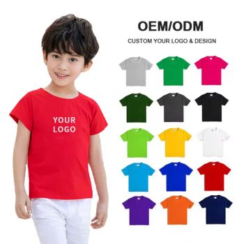 Custom 100% Cotton Kids Children's Plain T-Shirts for Boys Girls in Summer - Xiangshan Zheyu Clothing Co., Ltd - China