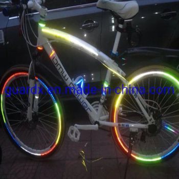 Reflective Bicycle Spoke/ Bike Wheel Sticker, PVC Reflective Bicycle Wheel Stripes for Warning Safety - QINGDAO GUARDX INDUSTRY CO., LTD - China