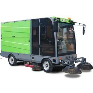 CE Industrial Vacuum Ride on Electric Street Wash Cart Wheel Automatic Steering Wholesale Road Sweeper Electric Outdoor Dust Truck Floor Cleaning Machine - Henan Godwin New Energy Co., Ltd. - China