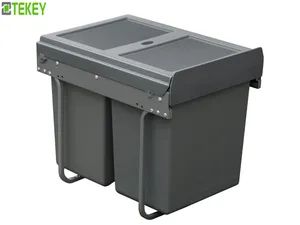 Tekey JC601-CXB Dark Grey ABS+PP Kitchen Bin 49x35x43cm Eco-Friendly 15D Built-in Recycling Bin - Guangzhou Huadu District Tekey Manufacturing Factory - China