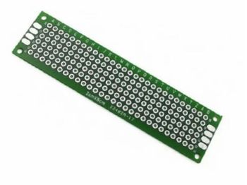 2 x 8 cm Universal PCB Prototype Board Double-Sided Spacing 0.1" Material Fr4 Size 2 X 8 Cm Sides Double-sided Surface Finish - Technosam - India
